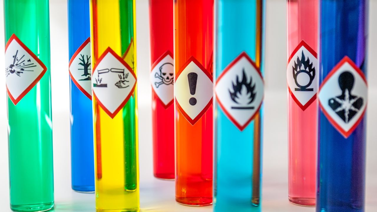 Brightly colored forever chemicals