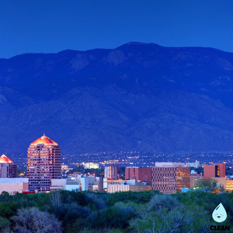 Albuquerque, NM skyline at night