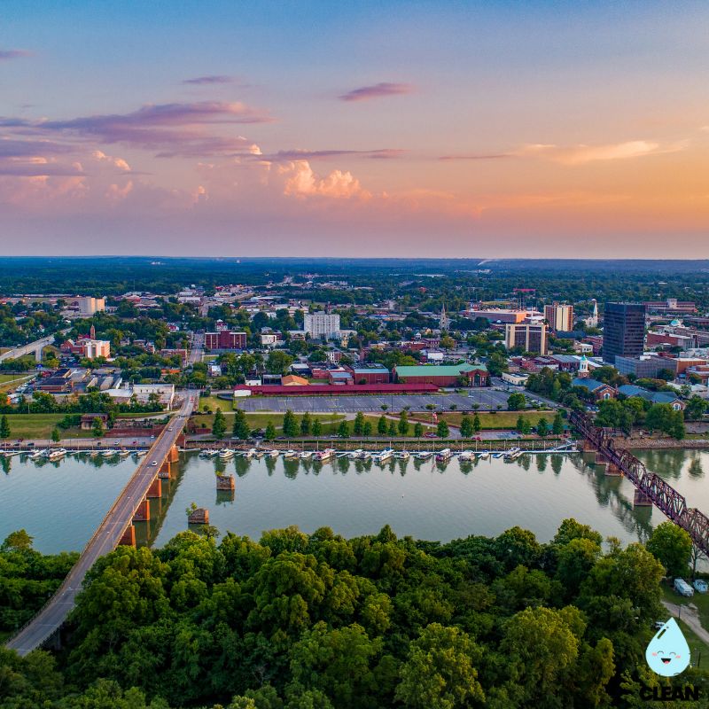 Augusta Ariel view of city