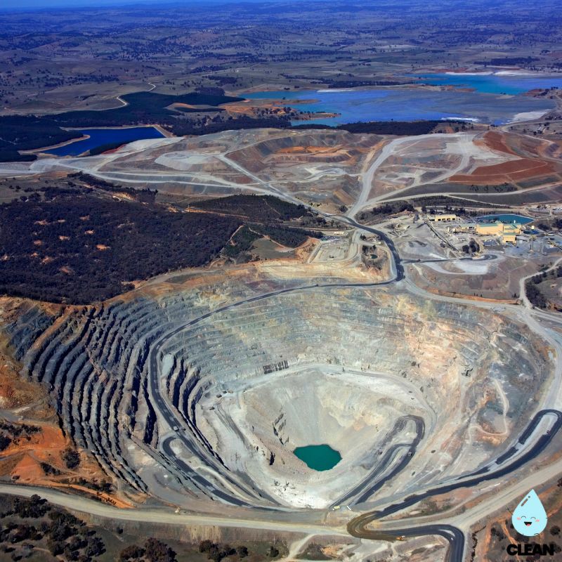 Ariel view of a quarry