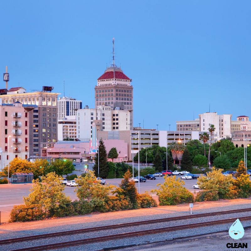 Fresno - California skyline and buildings