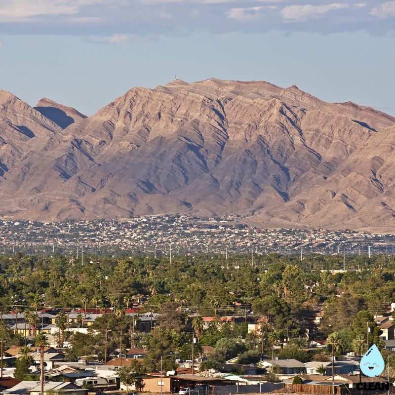 North Las Vegas with hills in background