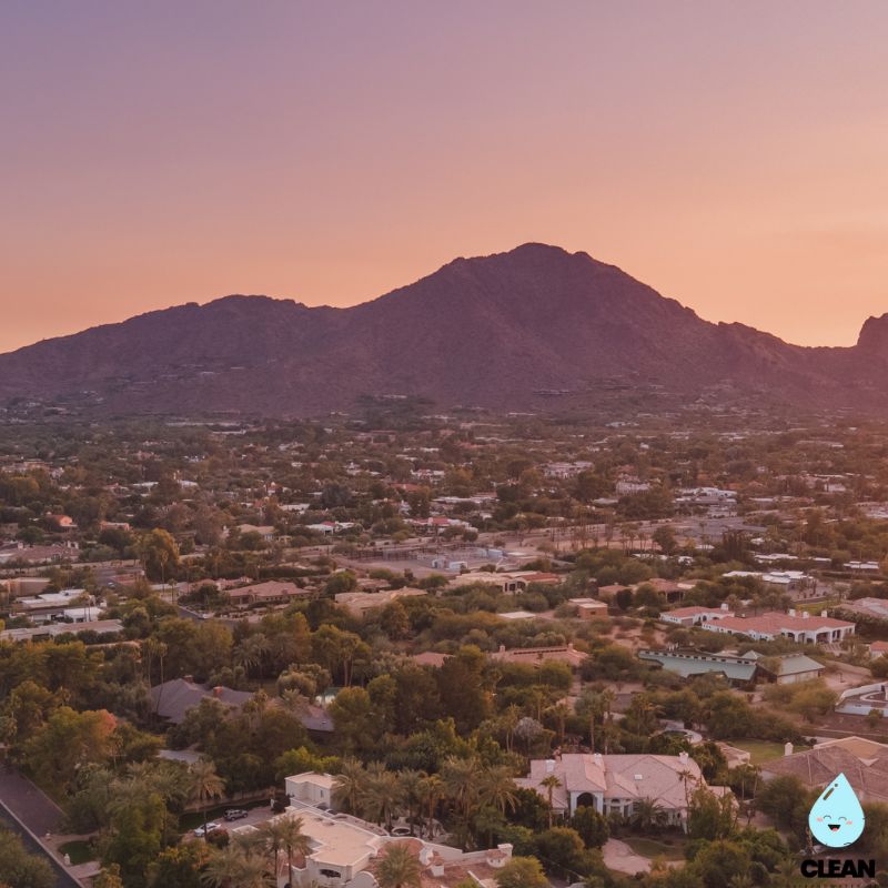 Ariel view of city