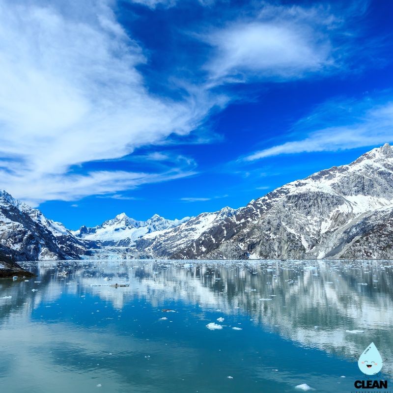 Beautiful icy lake