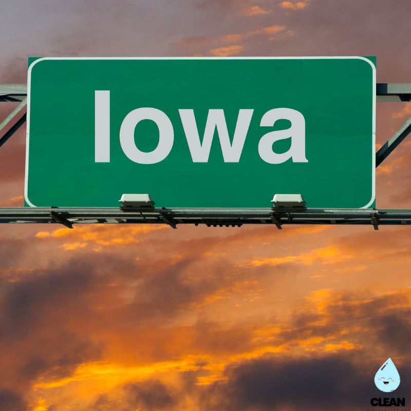 Iowa road sign