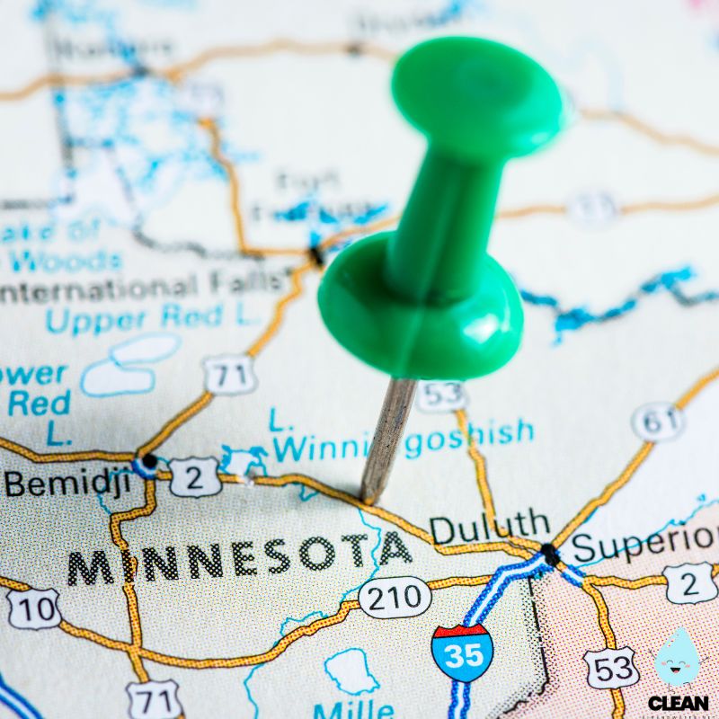State Map with a pin in it