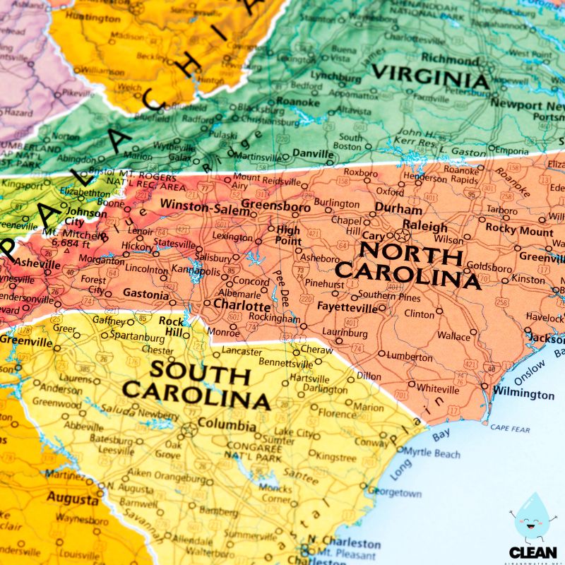 North Carolina state map
