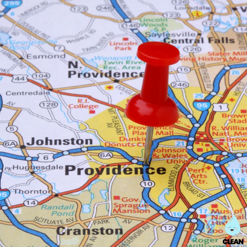 Map with a pin in it