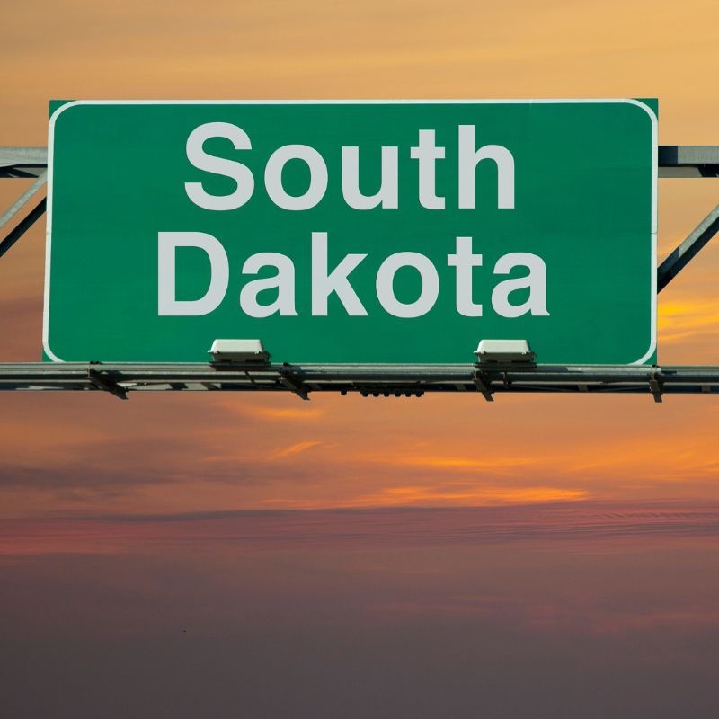 South Dakota roadsign