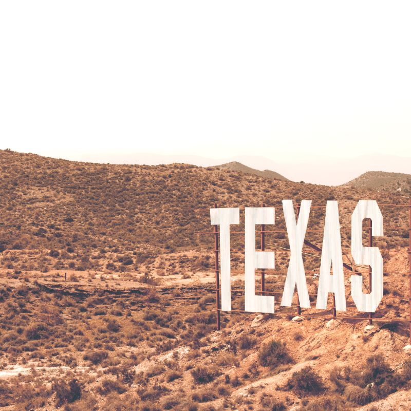 Texas road sign