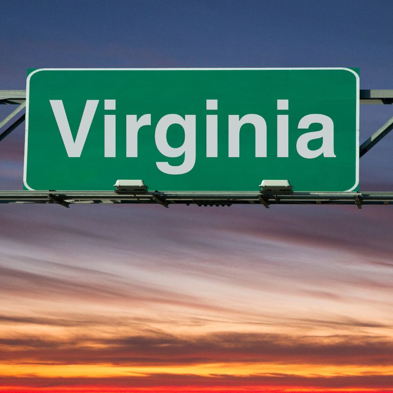 Virginia road sign