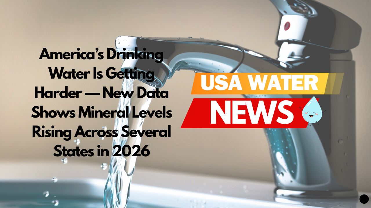 America’s Drinking Water Is Getting Harder — New Data Shows Mineral Levels Rising Across Several States in 2026