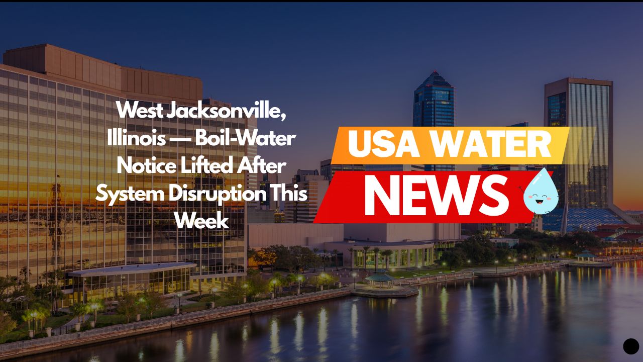 West Jacksonville, Illinois — Boil-Water Notice Lifted After System Disruption This Week